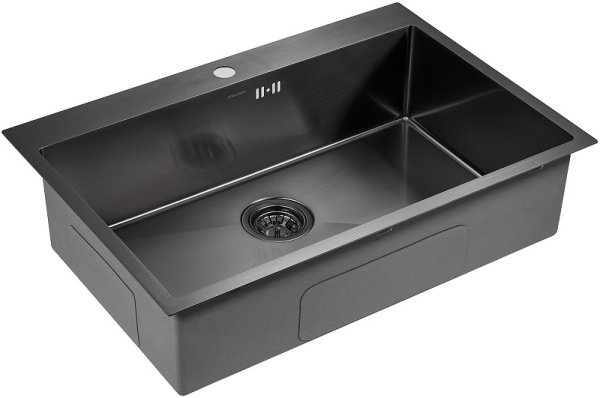 Кухонная мойка Paulmark  Vast PM217551-GM вороненая сталь