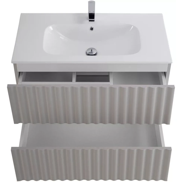 База под раковину Art&Max Еlegant AM-ELEGANT-800-2C-SO-GCM-LED Светло-серый матовый