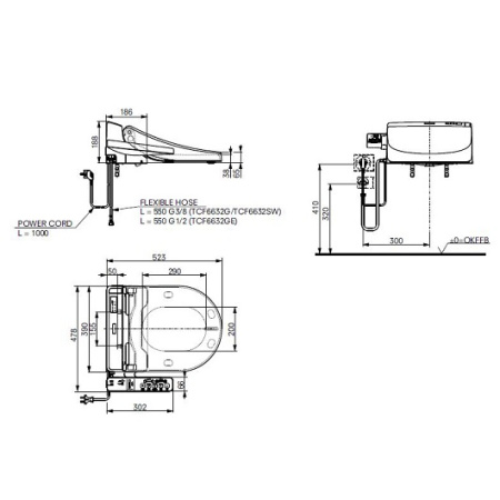 Сиденье для унитаза Toto Washlet EK TCF6632G#NW1
