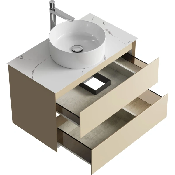 Тумба без раковины 80 см Aqwella Geometria GE01082MD морская дюна матовый