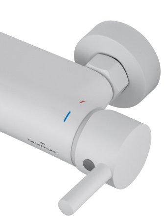 Смеситель для душа с встроенным изливом WONZON & WOGHAND MUSE Corno, белый матовый WW-A30902-MW