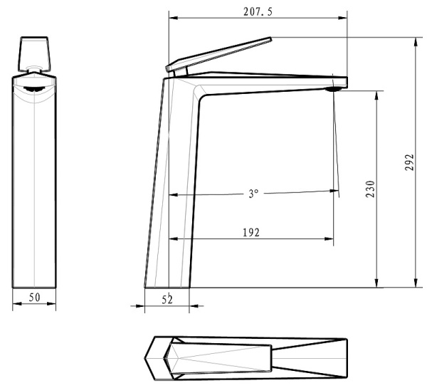Смеситель для раковины Boheme Venturo 372-SGM