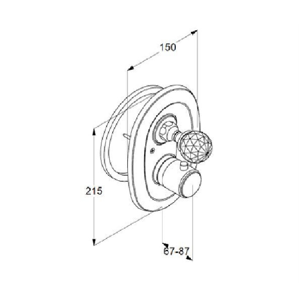 Встраиваемый смеситель для ванны Kludi Adlon/1926 5172005G5