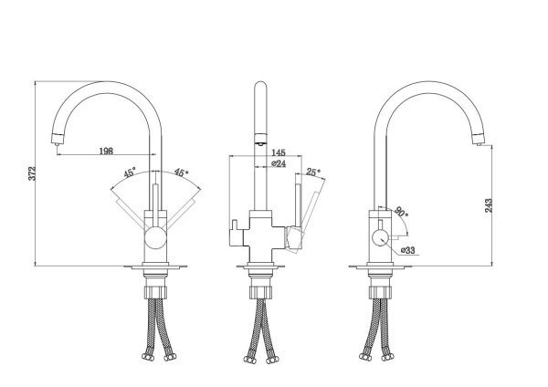 Смеситель для кухни с подключением к фильтру  Paulmark Essen ES213211-G