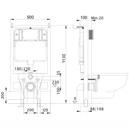 Инсталляция для унитаза Aquatek INS-0000020