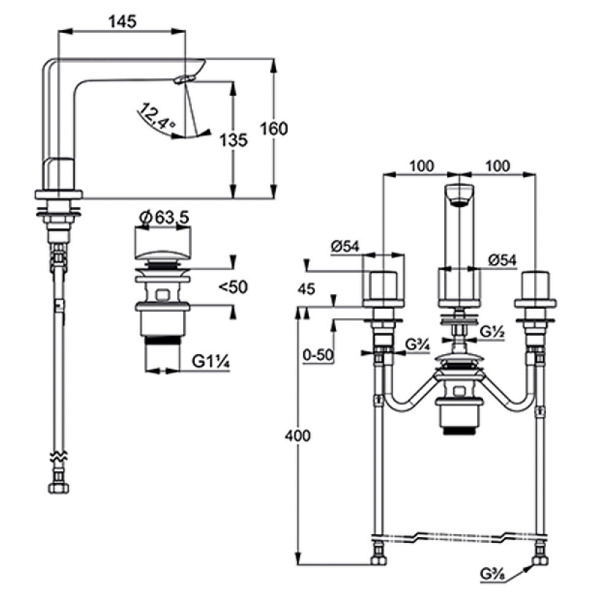 Смеситель для раковины Kludi Ameo 413930530