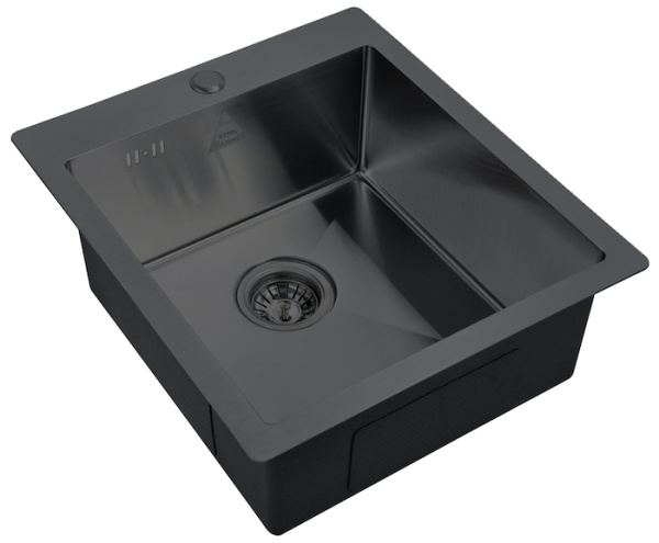 Мойка кухонная стальная (45x51) ZORG SH 4551 GRAFIT черный