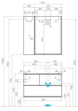 Зеркало Aquaton Терра 61 дуб кантри 1A247302TEDY0