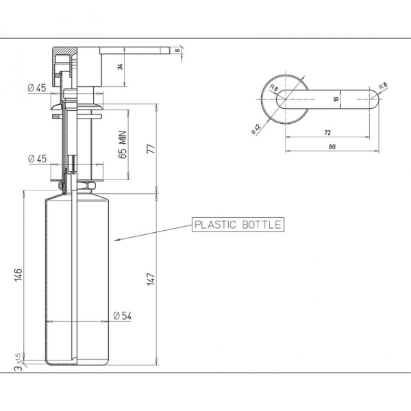 Дозатор для мыла Kerama Marazzi Logica LO.dis.02\CR