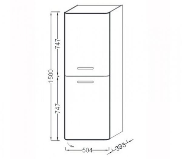 Шкаф-пенал Jacob Delafon Replay EB1074G-442