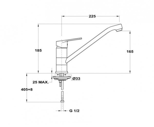 Смеситель для мойки, низкий излив MOFEM ZENIT 152-1963-00