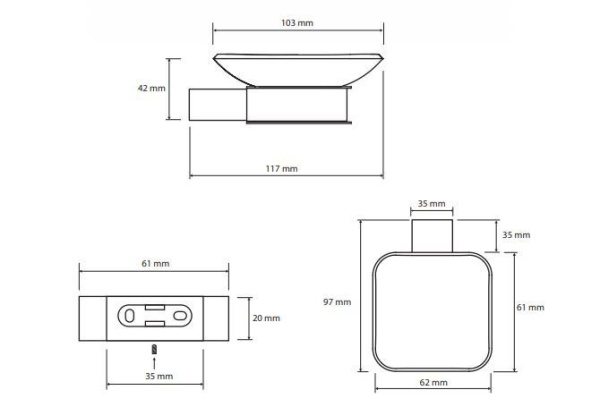 Мыльница Bemeta Nero 135008020