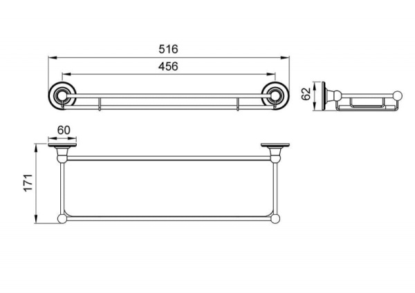 Полка стеклянная Timo Nelson 160072/02