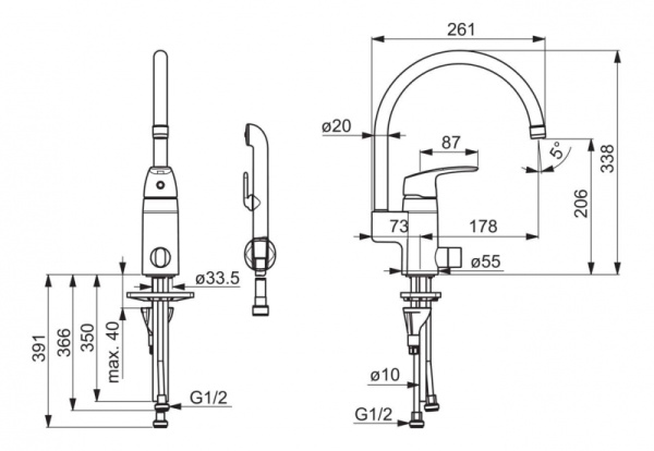 Смеситель для раковины Oras Safira 1034 Смеситель для раковины Oras Safira 1034