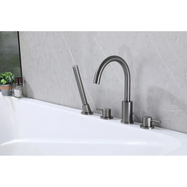 Смеситель ABBER Wasser Kreis AF8113NG на борт ванны, никель