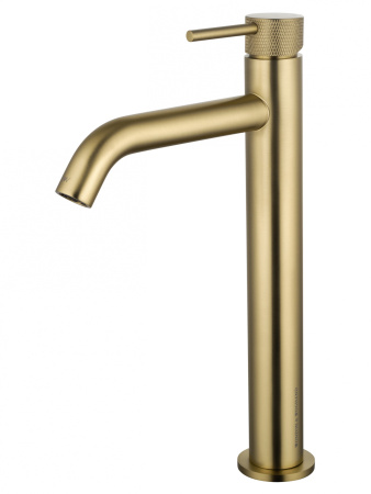 Смеситель для раковины высокий WONZON & WOGHAND, брашированное золото WW-H1062-BG