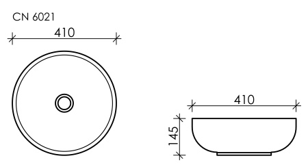 Раковина накладная (41х41) Ceramica Nova ELEMENT CN6021