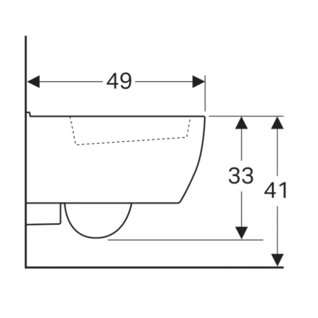 Унитаз подвесной безободковый Geberit iCon 204030000 без сиденья