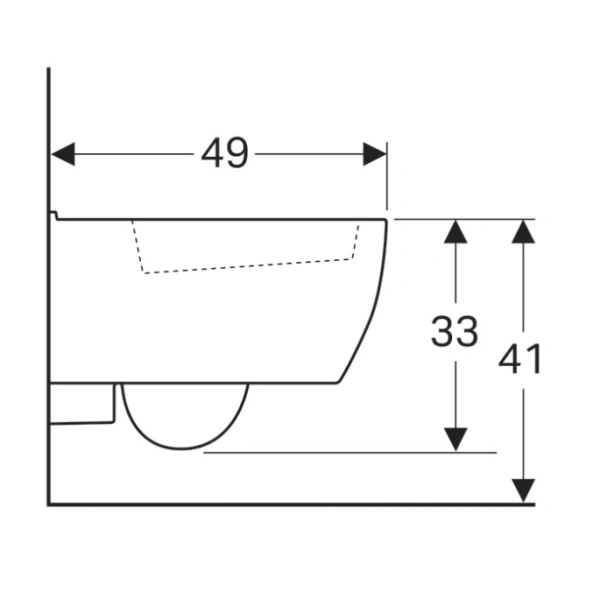 Унитаз подвесной безободковый Geberit iCon 204030000 без сиденья