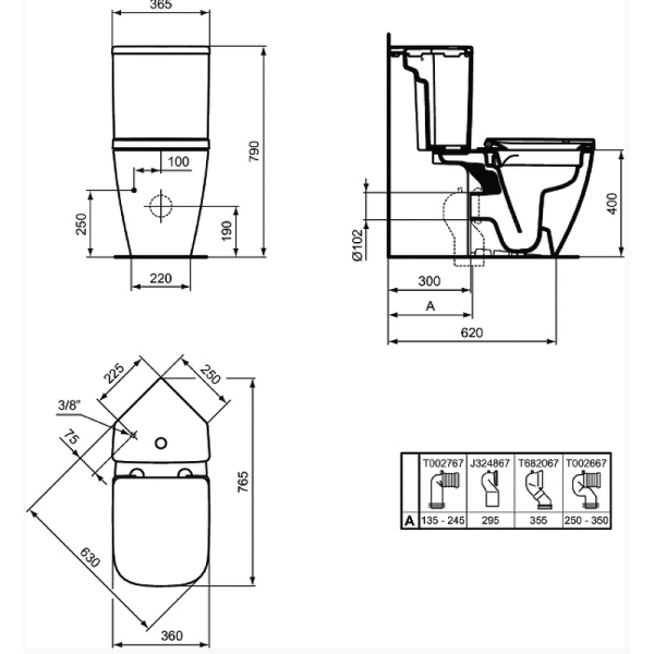 Бачок для унитаза угловой Ideal Standard I.Life S T520101 Бачок для унитаза угловой Ideal Standard I.Life S T520101