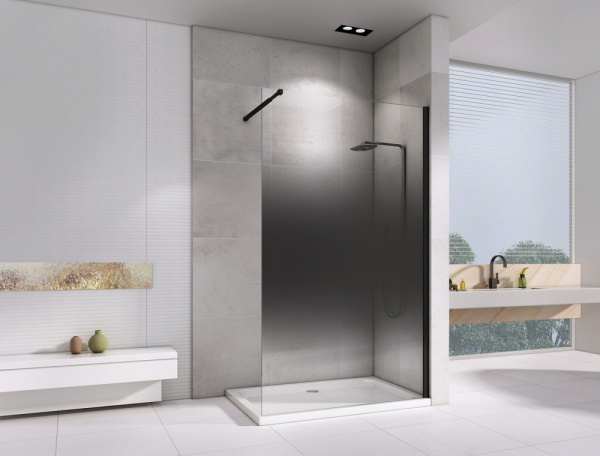 Душевая перегородка (120х200) ABBER Immer Offen AG69123BS черный