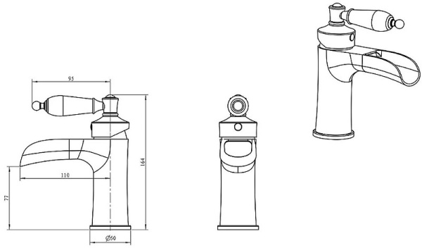 Смеситель для раковины Boheme Vogue 211-SW