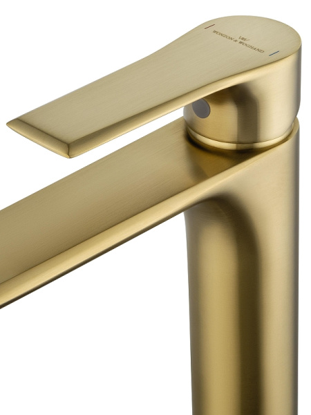 Смеситель для раковины высокий WONZON & WOGHAND BRILLIANT, брашированное золото WW-88019079-BG