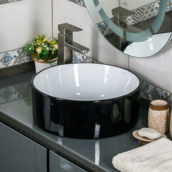 Раковина накладная (41х41) Melana 7078ABW-805