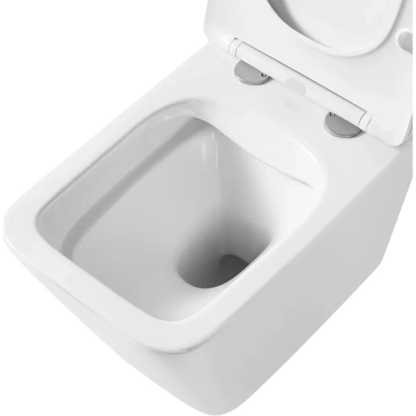 Подвесной унитаз безободковый смыв торнадо Oliveeka OL-5014, с сиденьем микролифт