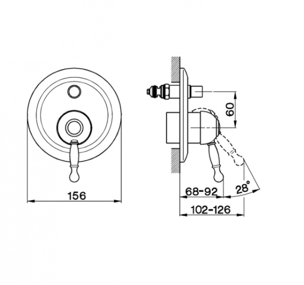 Внешняя часть встраиваемого смесителя Cisal Arcana Royal AY00210027 Внешняя часть встраиваемого смесителя Cisal Arcana Royal AY00210027