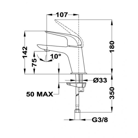 Смеситель для раковины Teka Itaca 673460200  хром