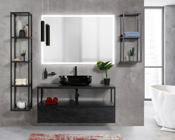 Металлическая четырёхъярусная сварная подвесная полка CEZARES CADRO-30/30/160-4C-SO-MET-ST