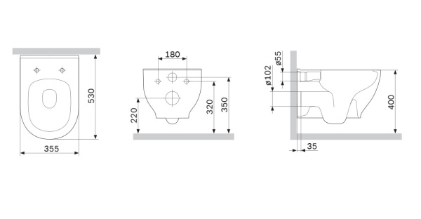 Подвесной унитаз безободковый с сиденьем микролифт Am.Pm Like C801701SC
