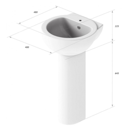 Пьедестал для раковины Sanita luxe Art luxe ARTSLPD01