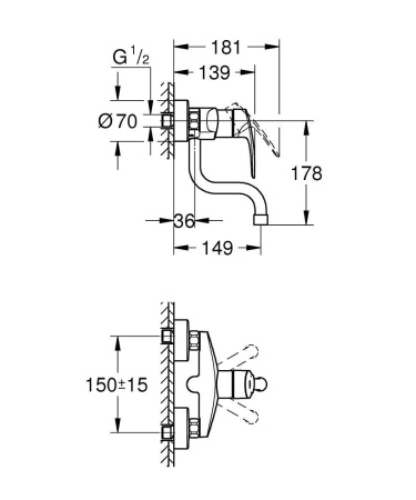 Смеситель для кухни Grohe Eurosmart 31509 003 (31509003) хром