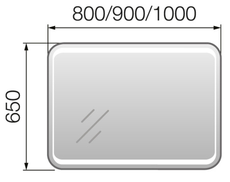 Зеркало (90х65)  Marka One Eco 90 У72594