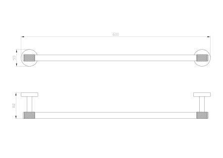 Полотенцедержатель WONZON & WOGHAND MAJESTIC, черный/золото WW-9212