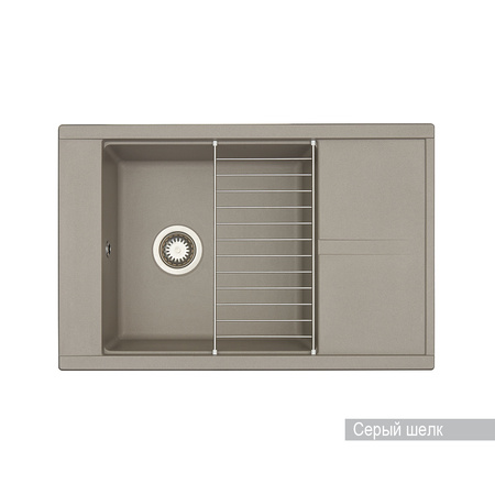Кухонная мойка Aquaton Делия 78 1A715132DE250 серый шелк