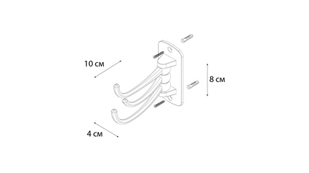 Крючок FIXSEN Antik поворотный тройной FX-61105C