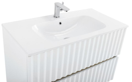 База под раковину Art&Max Еlegant AM-ELEGANT-900-2C-SO-BM-LED Белый матовый