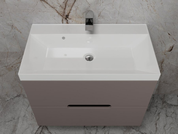 Тумба без раковины подвесная 80 см Style Line Матис ЛС-00002298 тауп матовый