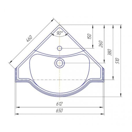 Раковина угловая Kirovit Классик