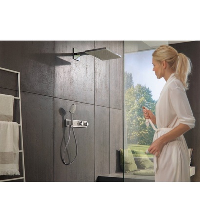 Верхний душ с кронштейном Hansgrohe Rainmaker Select 460 3jet 24007400 белый/хром
