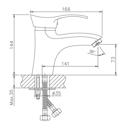 Смеситель для раковины Haiba HB1001