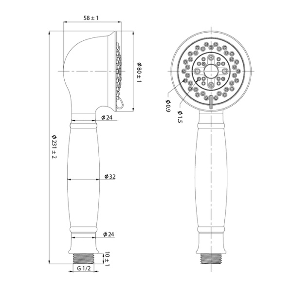 Лейка для душа бронза IDDIS Oldie (OLD3F01i18)