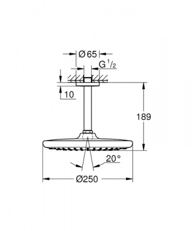 Верхний душ Grohe Tempesta 250 26664000