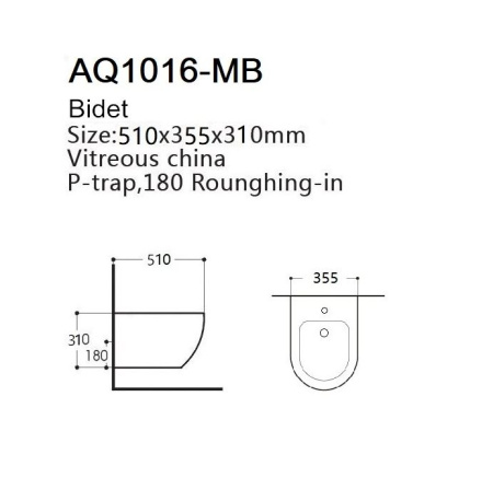 Подвесное биде Aquatek Европа AQ1016-MB