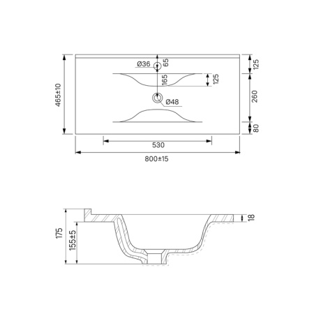 Тумба с раковиной Iddis Oxford 80 OXF80N0i95K