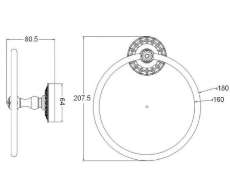 Кольцо для полотенца Zorg Antic AZR 11 BR