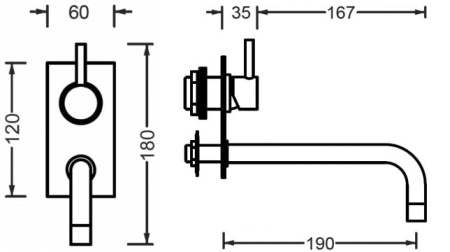 Смеситель для раковины ArtCeram La Fontana RF01 (LFA008)